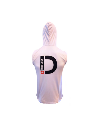 ELITE PERFORMANCE SLEEVELESS HOODIE - WHITE